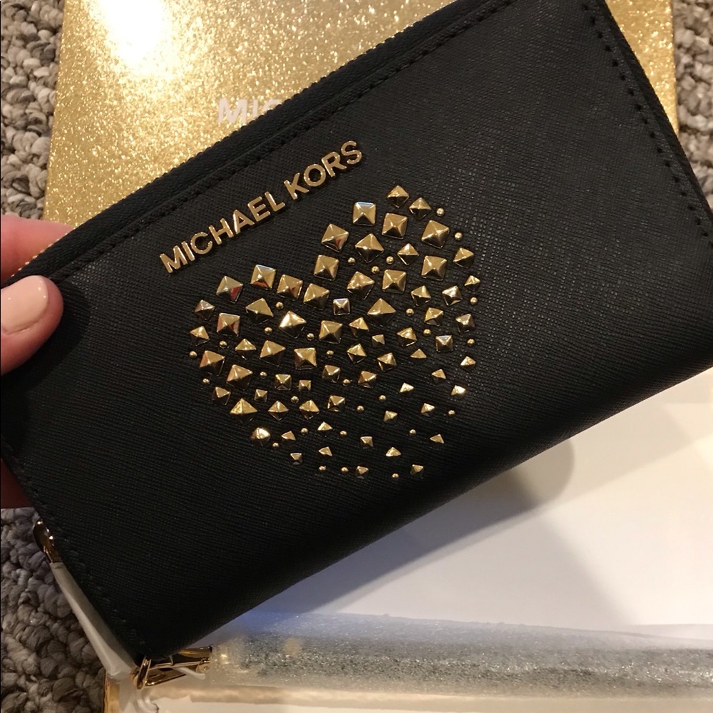 NWT Authentic Michael Kors Studded Wallet